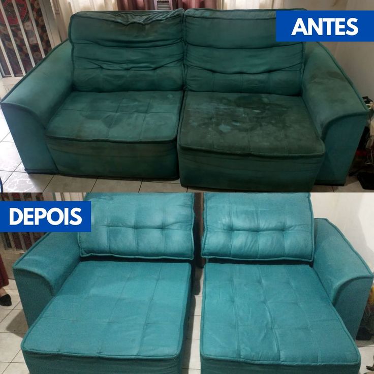 Antes e depois de sofá - resultado 2